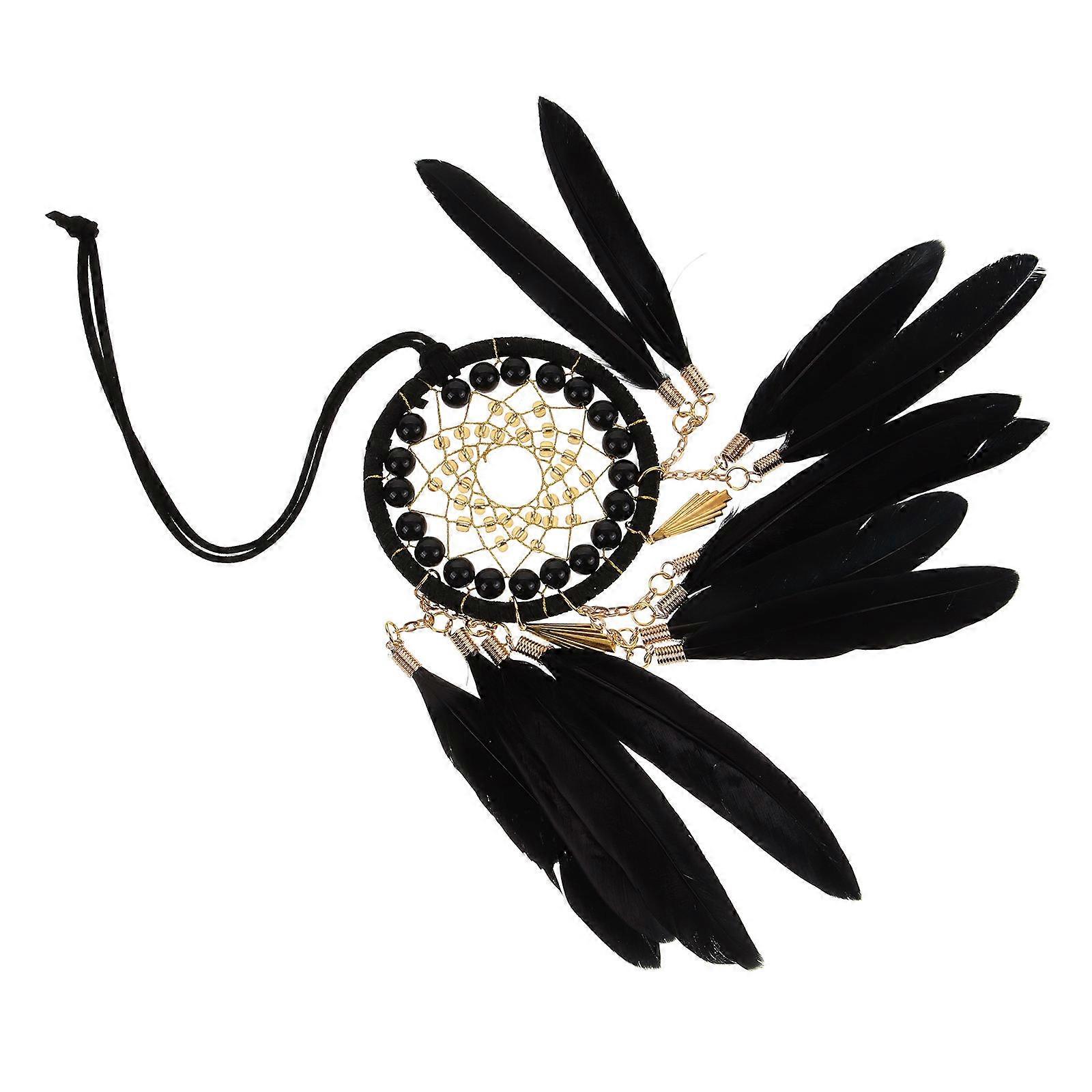 Car Mirror Hanging Accessories Dream Catcher for Decoration Black Charm
