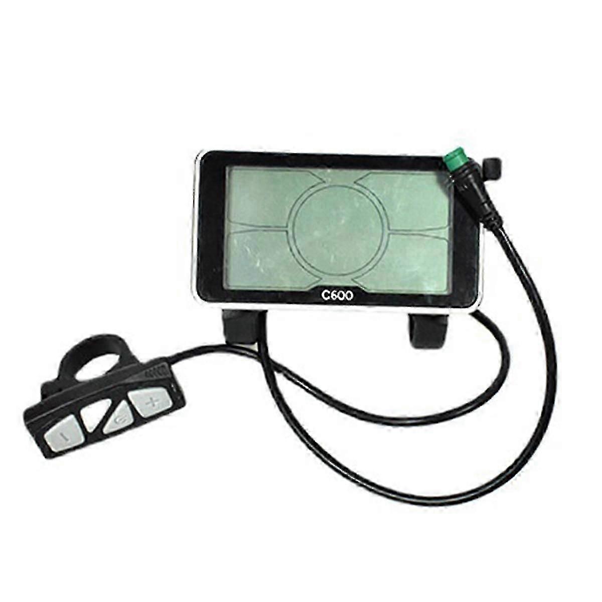 Protocolo 5S 24V 36V 48V LCD C600 Big 4 polegadas tela grande display de bicicleta elétrica com conector à prova d'água