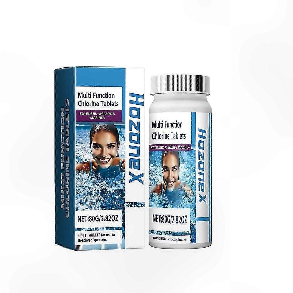 Effervescent Pool and Spa Chlorine Tablets - 80g Rapid Cleaning Solution for Swimming Pools and Hot Tubs