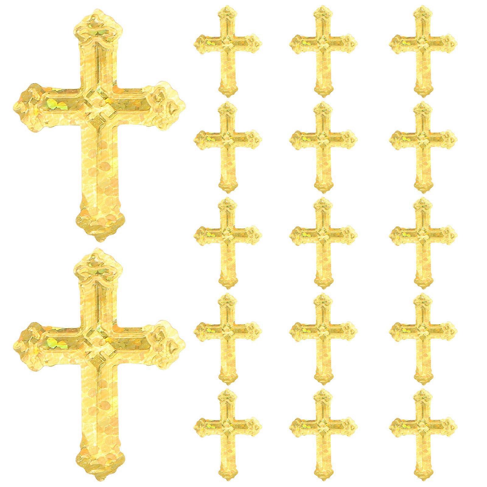 Cross Confetti Decorative Table Scatter for Religious Birthday Celebration 1Pack