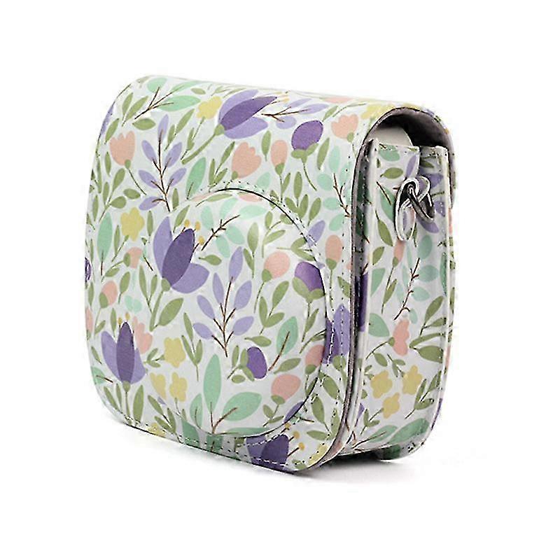 Shoulder Camera Bag Protective Case Colorful Forest Patterns Leather Camera Bag for Fujifilm Instax Mini 8/ MINI8+/ 9