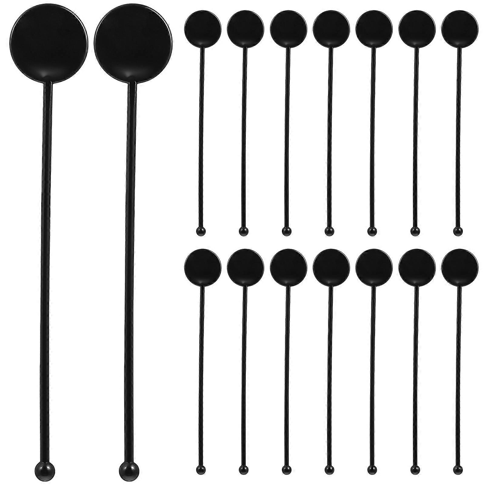 Black Swizzle Sticks for Beverage Mixing 100Pcs