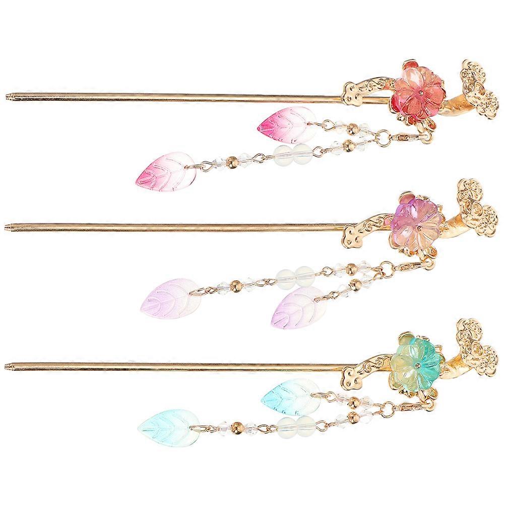 Chinese Retro Hair Stick for Women with Tassel Drop 9Pcs Set