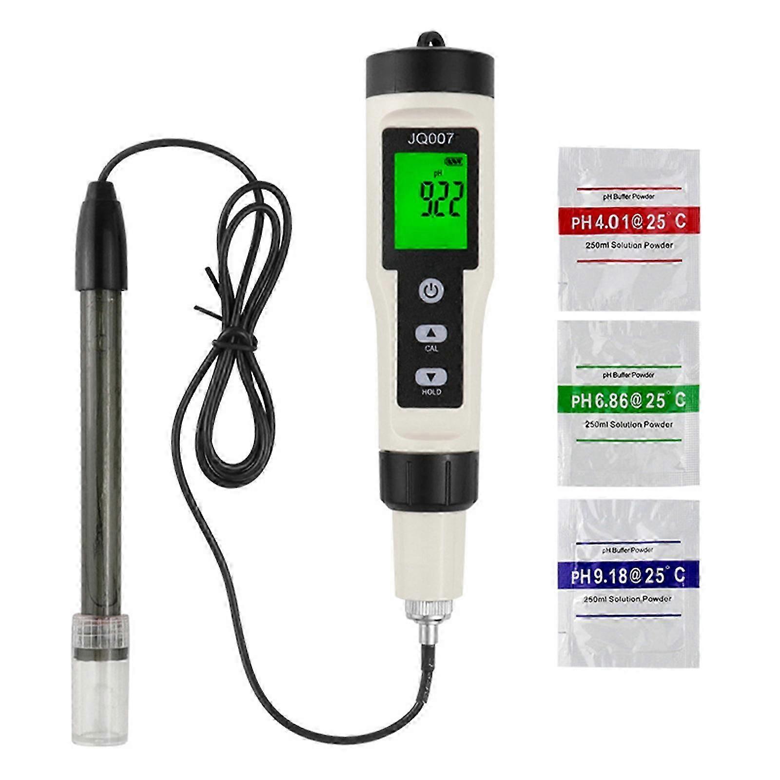 High Precisions Water Quality Acid Meter with Backlight High Sensitivity Acid Testing Device with Powder for Accurate Reading