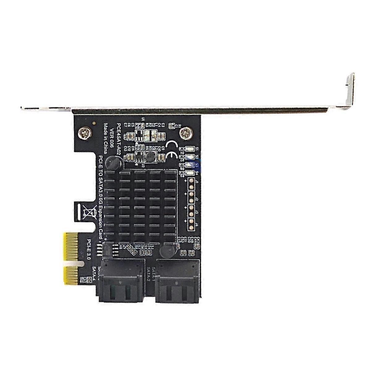 Asm1064 Chip Hard Disk Drive SSD Adapter Card 4 Port III PCIe Expansion Card 6Gbps to PCI-E 1X Controller