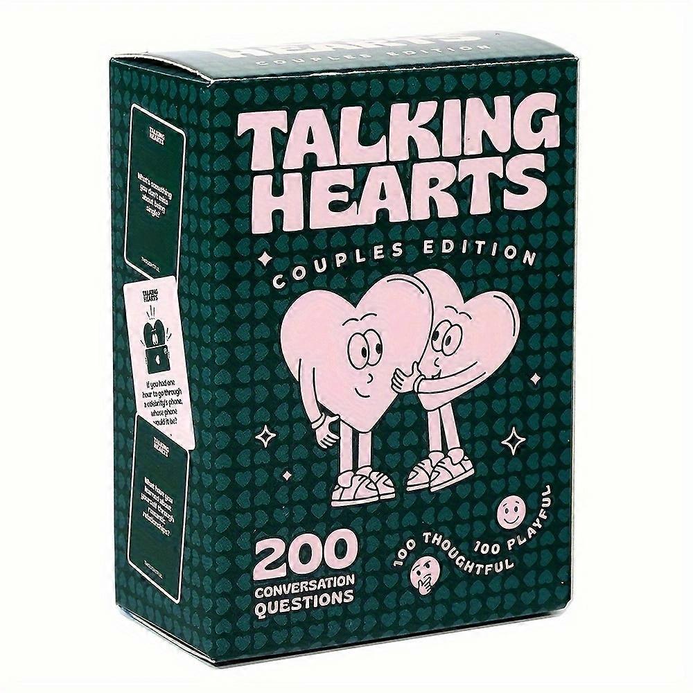 Talking Hearts Conversation Cards Couple Conversation 200 Questions Card Game for Date Nights Adventures