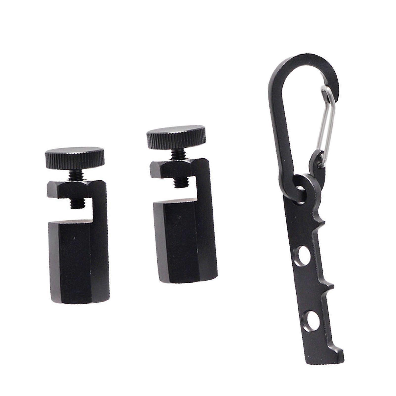 Stair Gauge Aluminum Alloy Hex Flat Gauge with Thumb Screw for Framing Square and Rafter Black