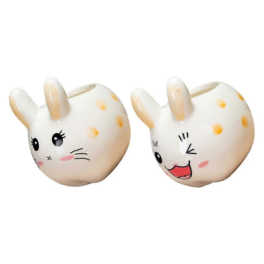 Assorted Color Decorative Rabbit Planter for Multifunctional Use 2Pcs