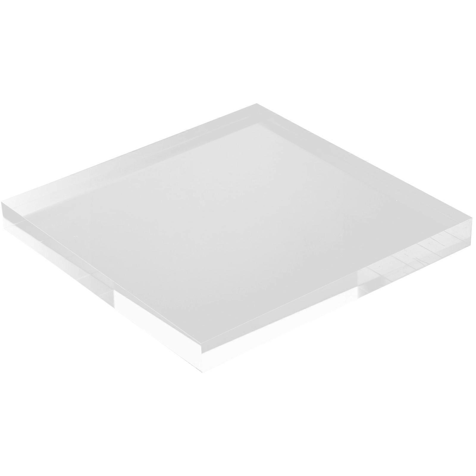 5Pcs Acrylic Storage Base for Cosmetics Transparent Square Display Stand