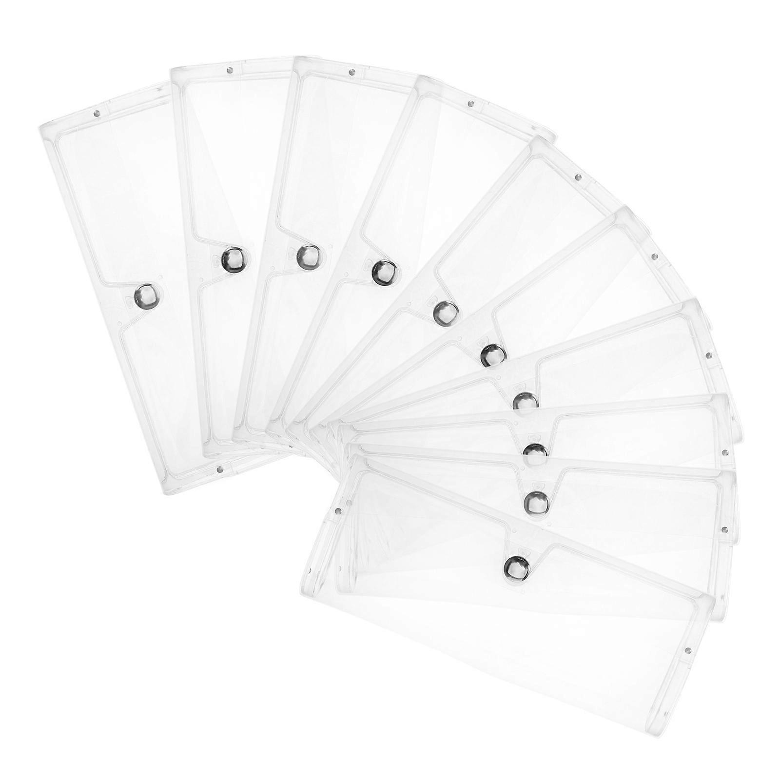 Plastic Eyeglass Case Transparent Sunglasses Protective Case with Button 20Pcs