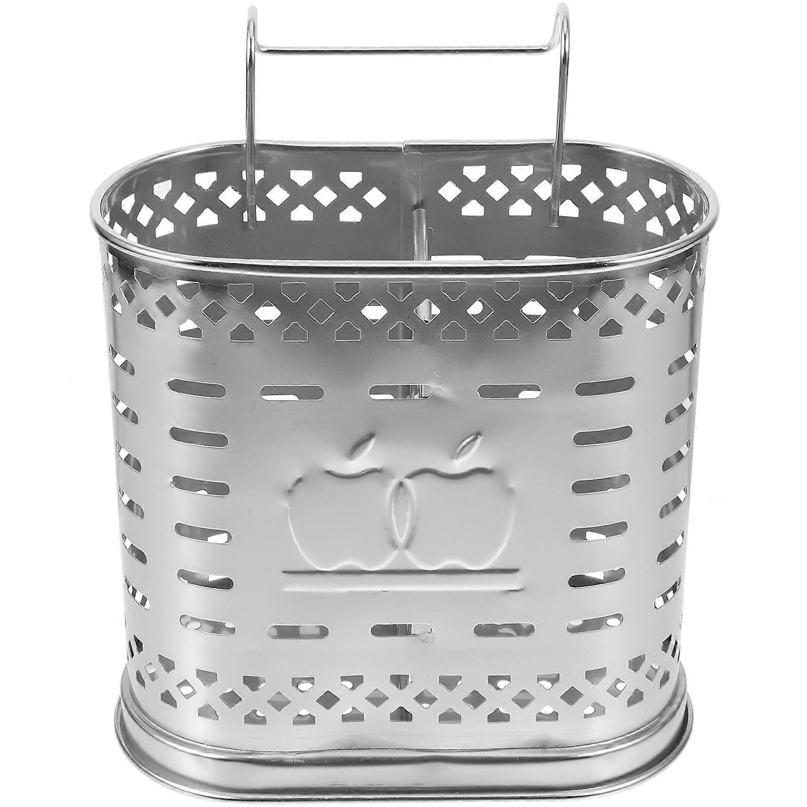 Dishwasher Chopstick Basket 2Pcs Storage Solutions For Kitchen Utensils Silver Rust Resistant Design