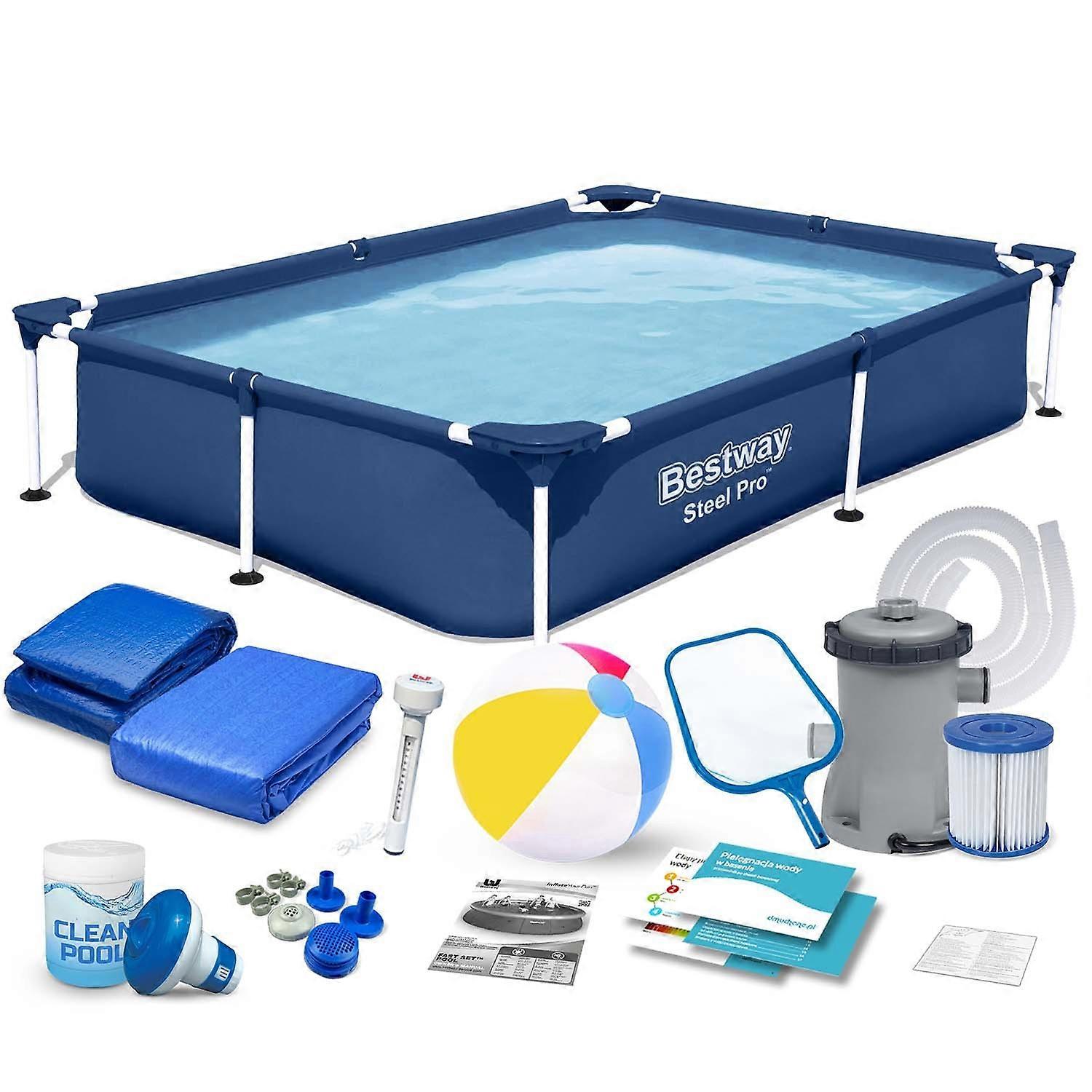 Rectangular frame pool 221x150x43 cm 16-in-1 Bestway 56401N