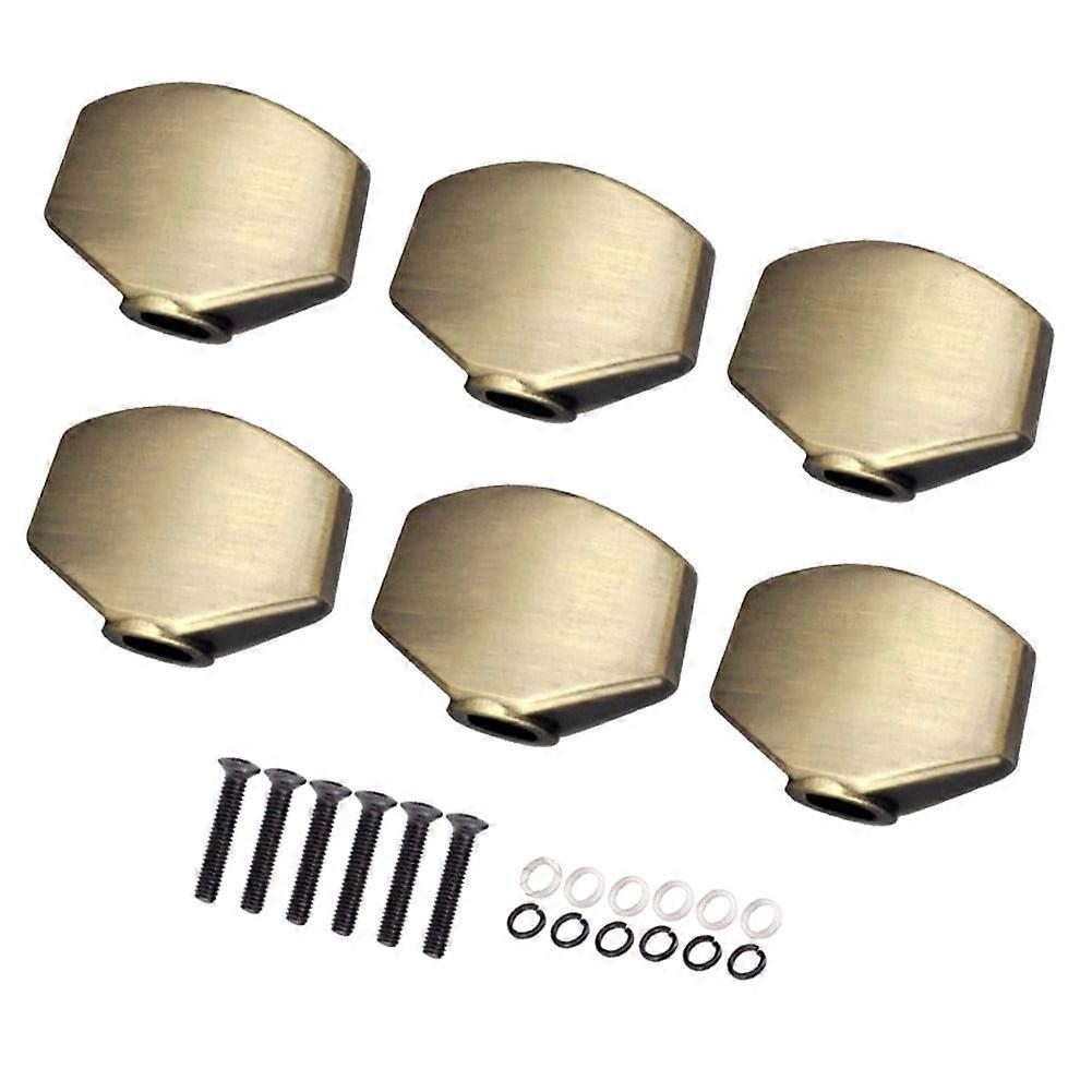 6Pcs Tuning Peg Machine Heads Knobs for Electric Acoustic Folk Guitar Parts,Bronze