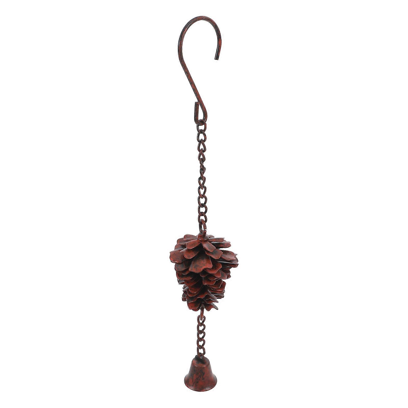 Rustic Wind Chimes Pinecone Bell Chime for Fall Decoration 4Pcs