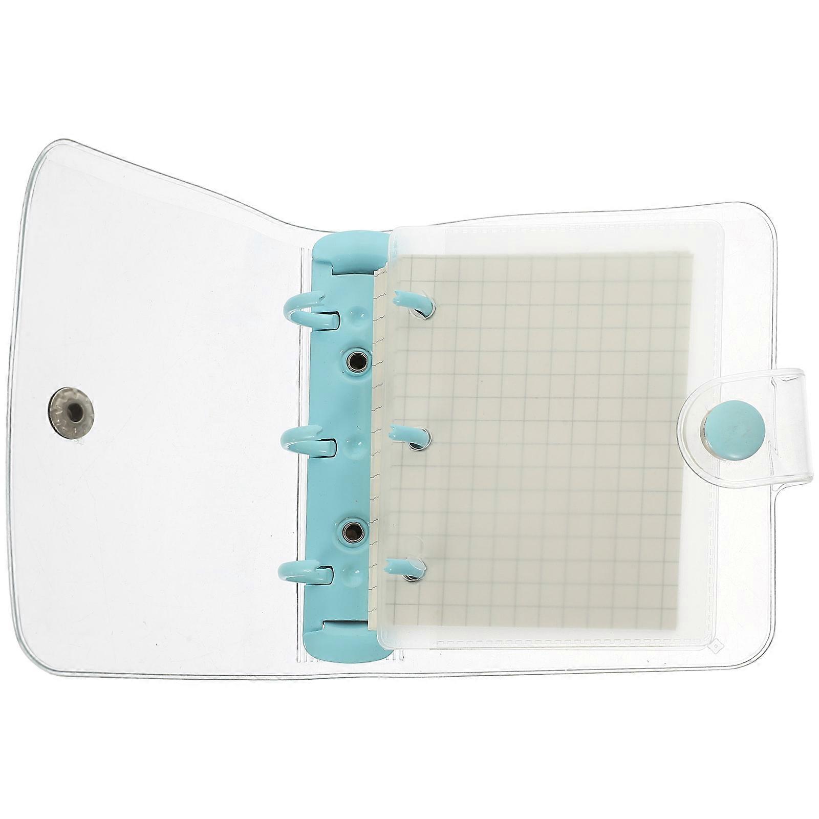 Mini Notepad Transparent Cover Notepad for Writing Use 5Pcs Compact Blue