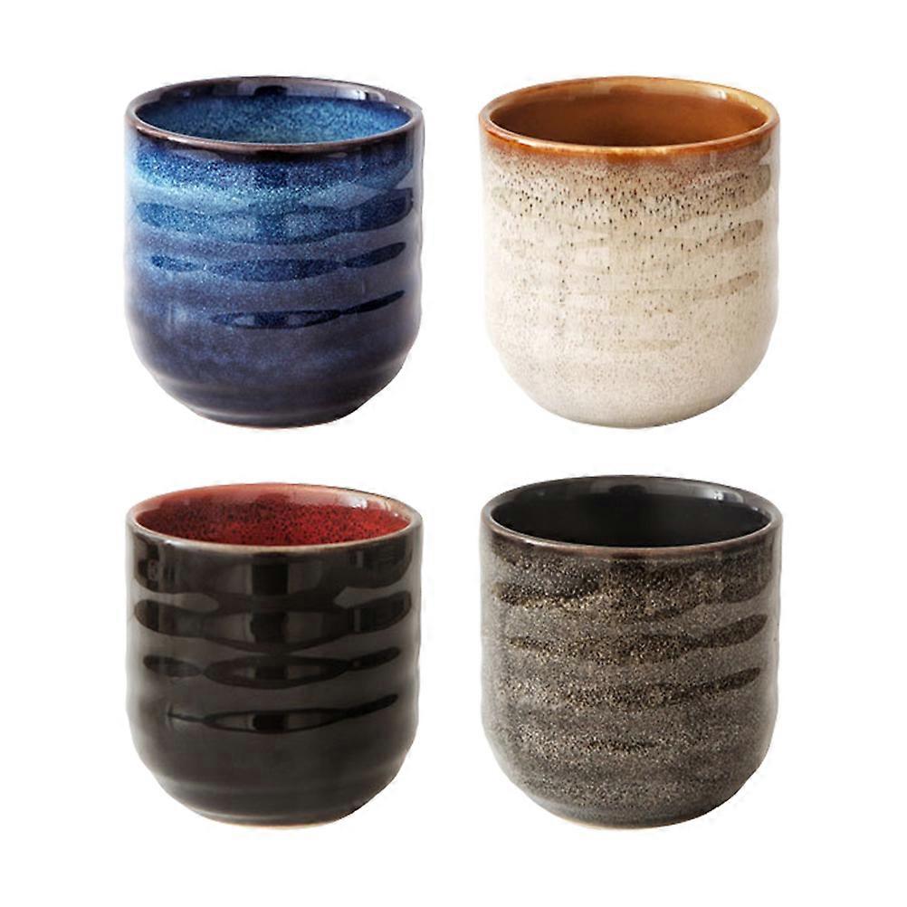 Retro Ceramic Tea Cup Creative Teaware for Storage Use 8Pcs