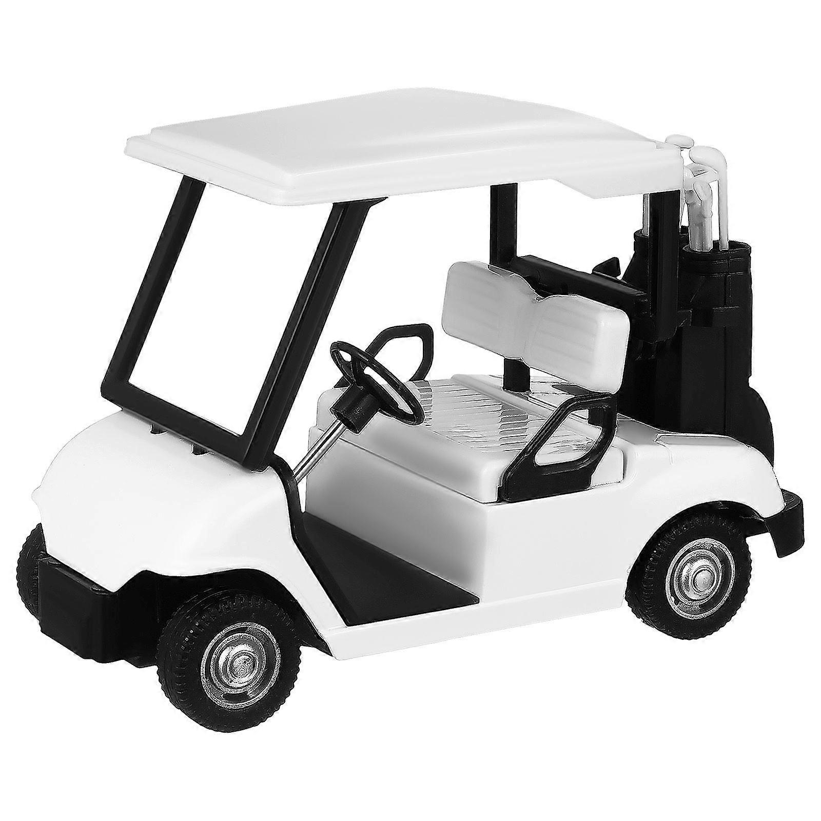 Metal Golf Cart Toy Set 2Pcs Simple And Stylish Decorative Item Ideal For Golf Course Atmosphere And Enthusiasts