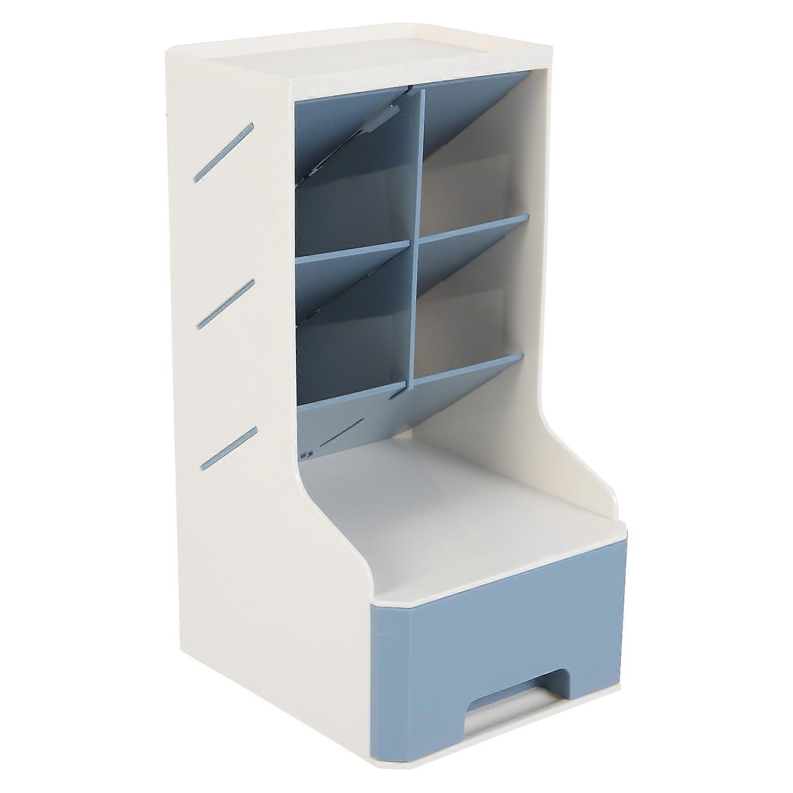 Pen Storage Box Oblique Holder for Storage 2Pcs with Drawer