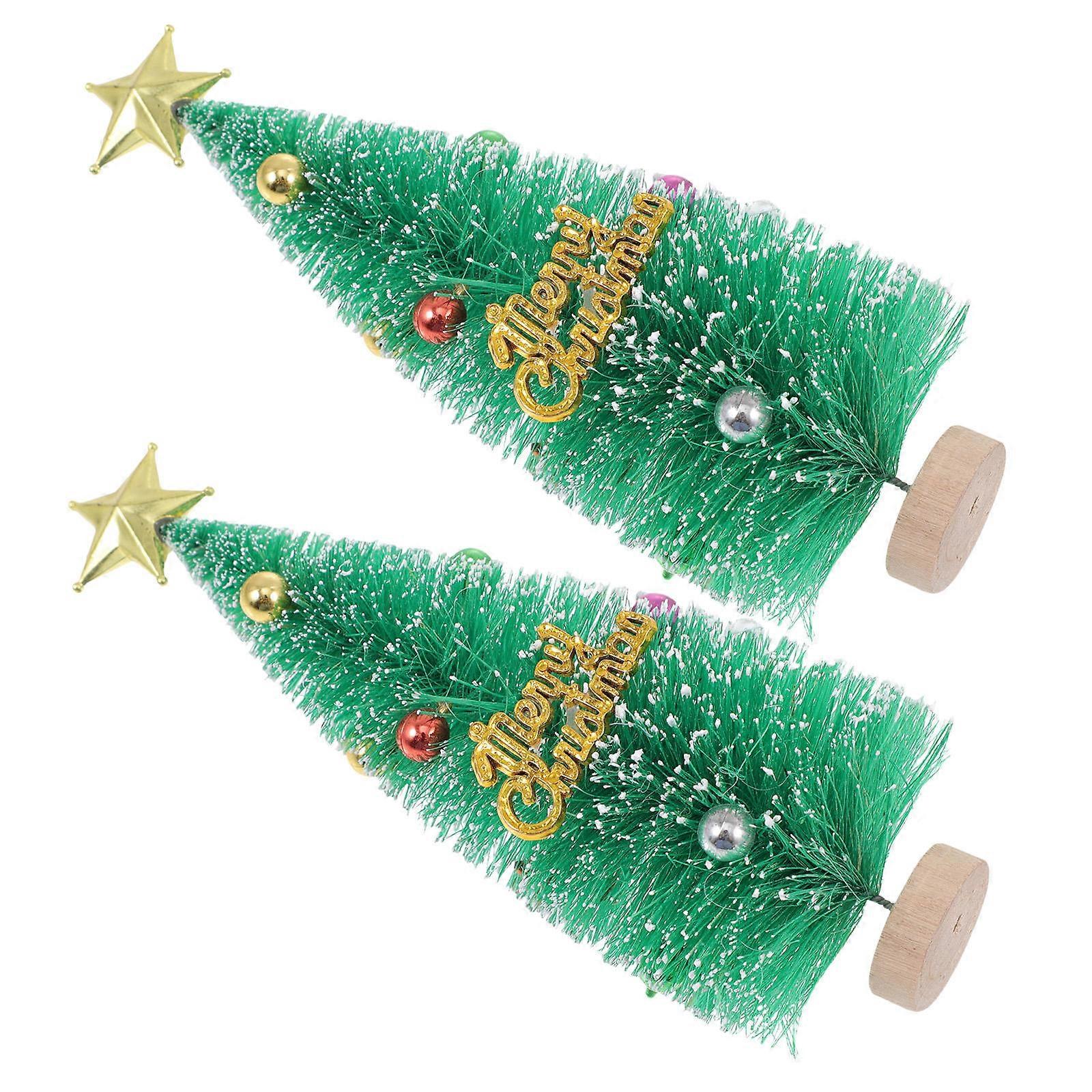 Mini Christmas Tree Desktop Decor for Home 12Pcs Tabletop Decoration