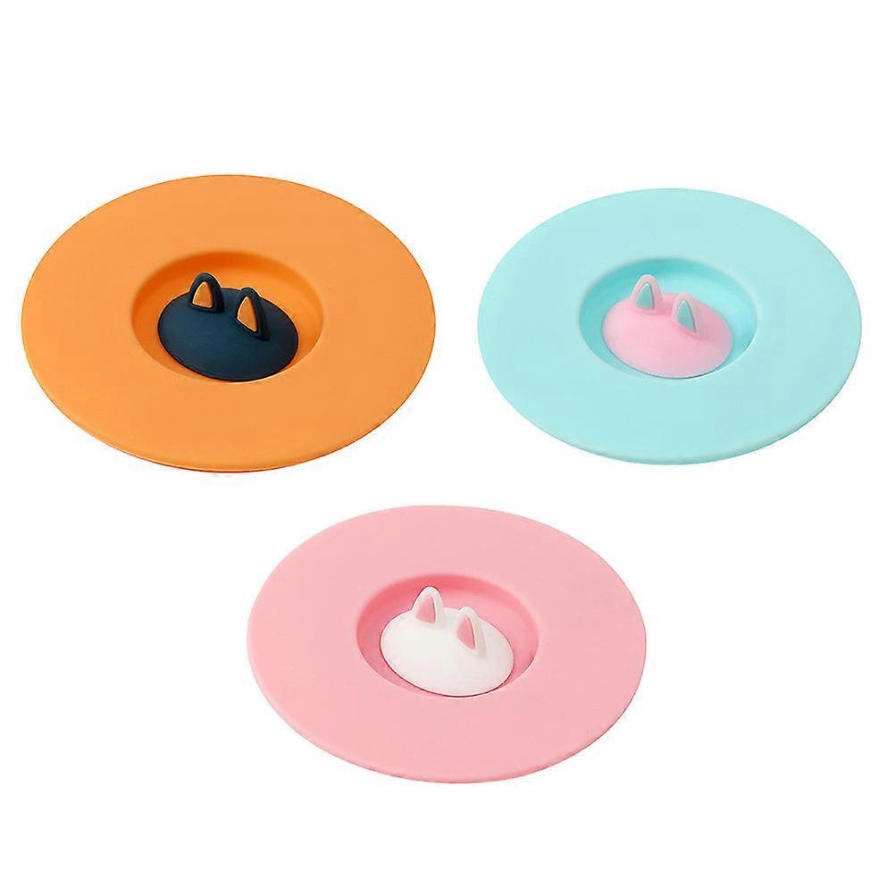 Leakproof Silicone Cup Lid Creative Cover for Cups 6Pcs Assorted Color