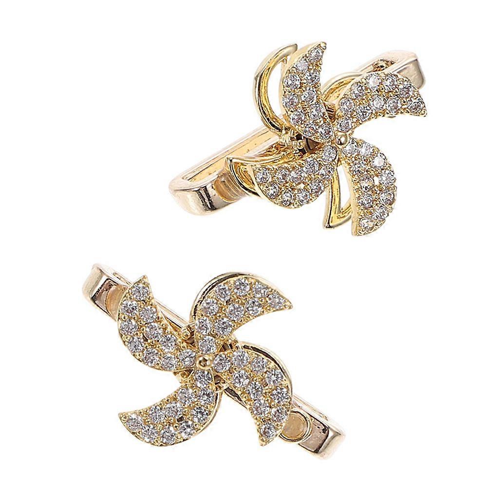 Windmill Designed Watchband Charm for Watch Strap 6Pcs Golden Set