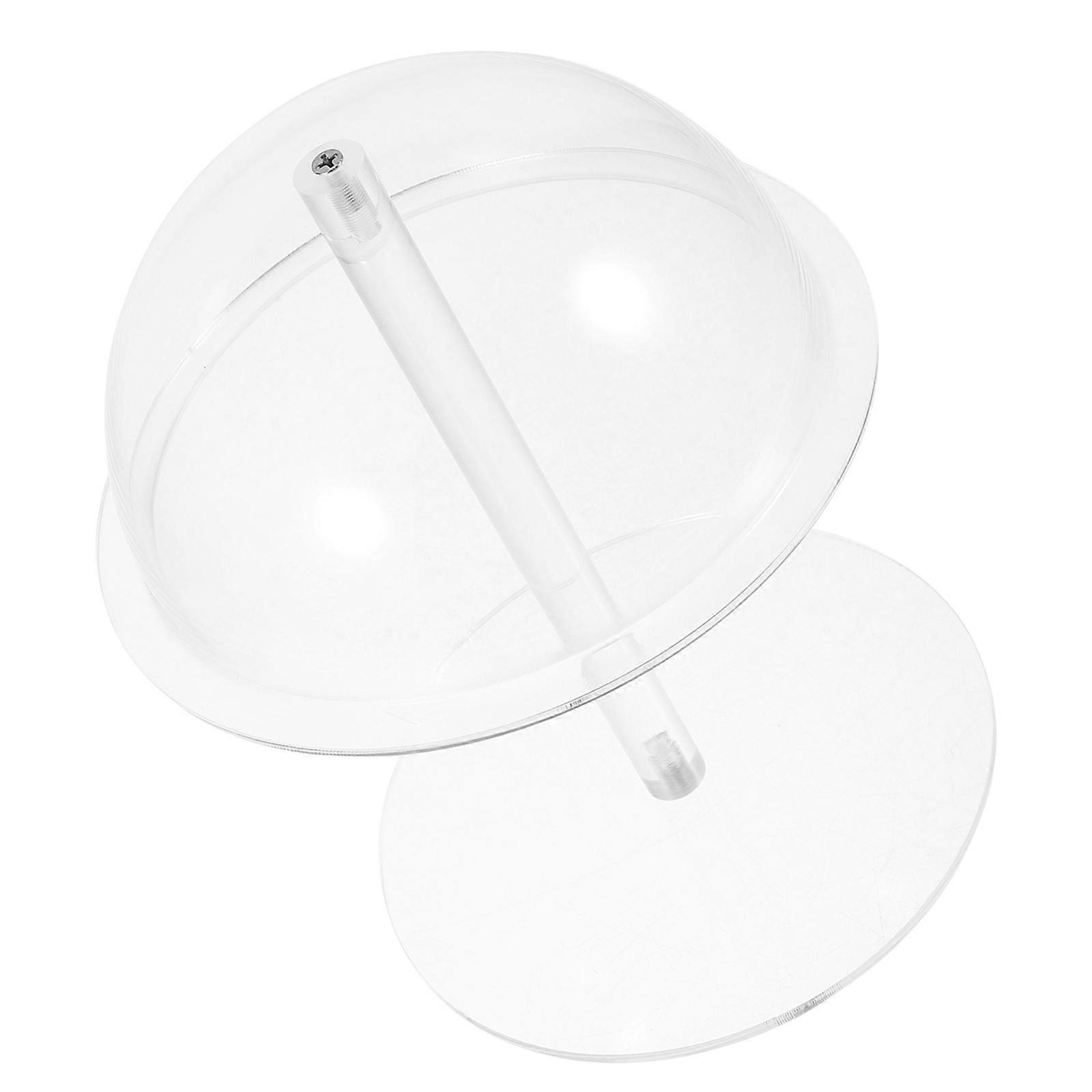 Wig Display Holder Transparent Acrylic Dome Hat Stand 2Pcs Set