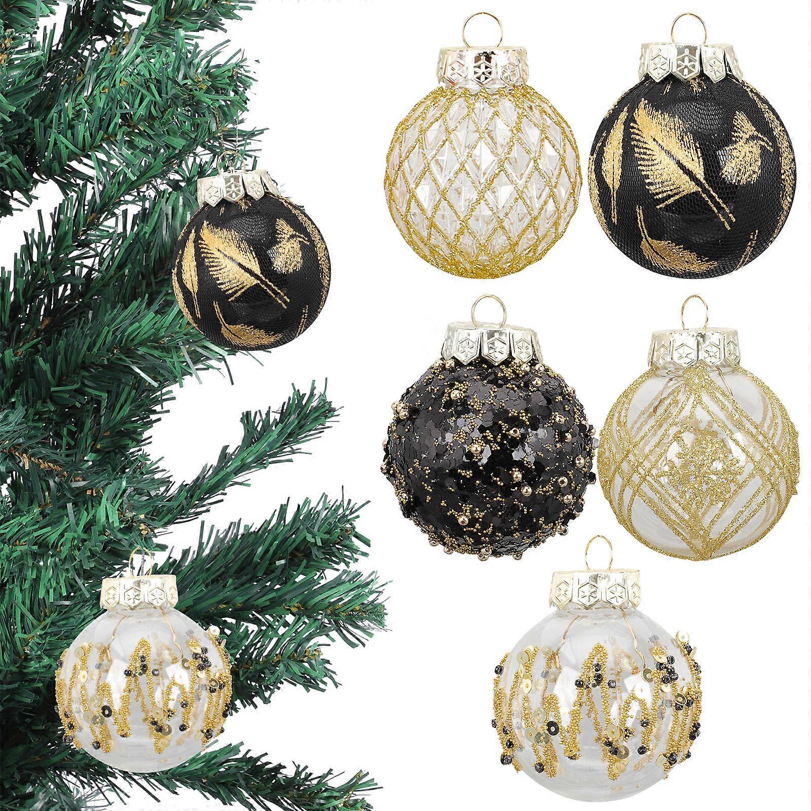Christmas Tree Decorations Balls Set Of 25Pcs Shatterproof Ornaments For All Ages In Festive Black Color For Joyful Celebrations
