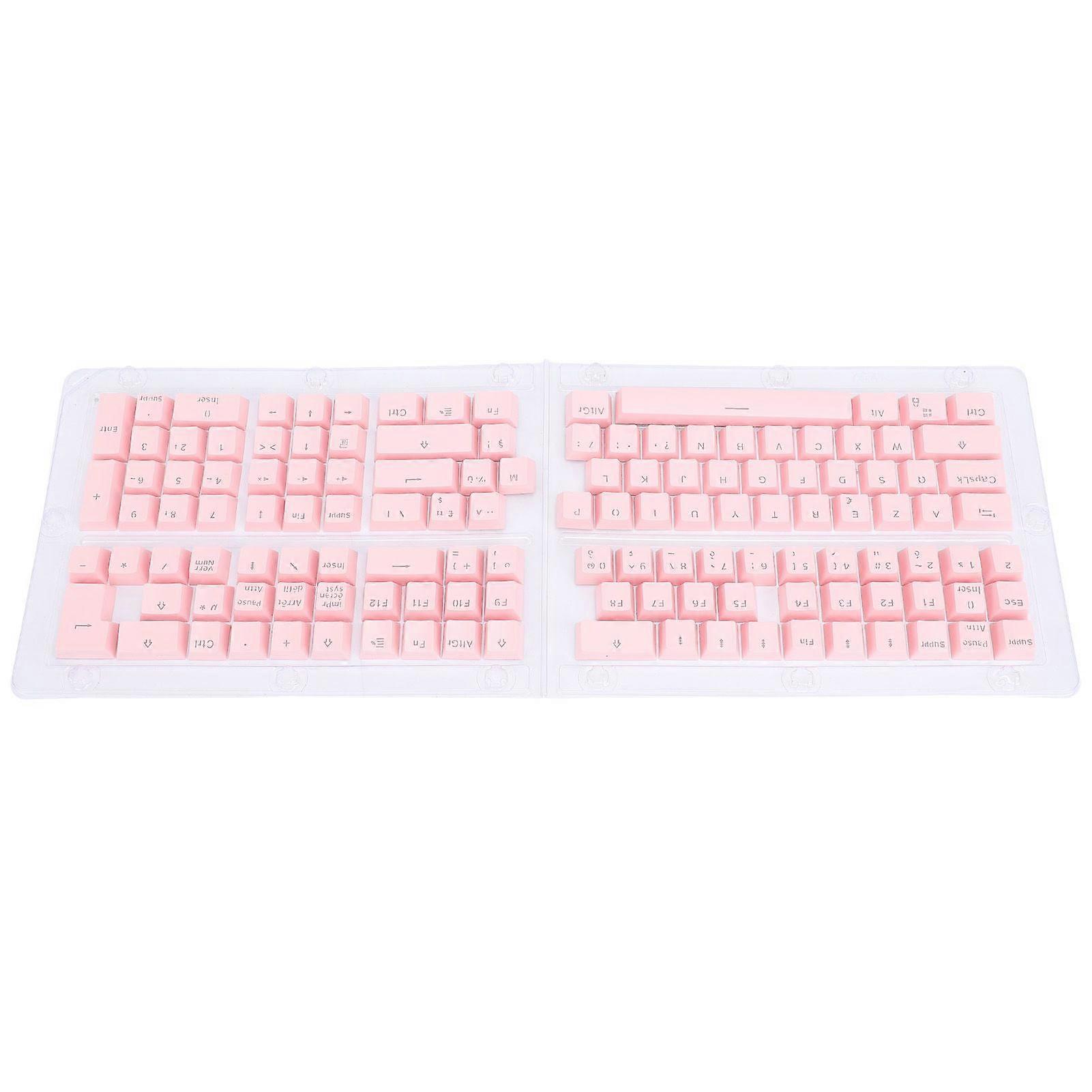 132 Keys French Keyboard Keycaps Minimalist Mechanical Keyboard Keycaps for 61 64 68 84 87 96 98 100 104 108 Keyboards Roseate