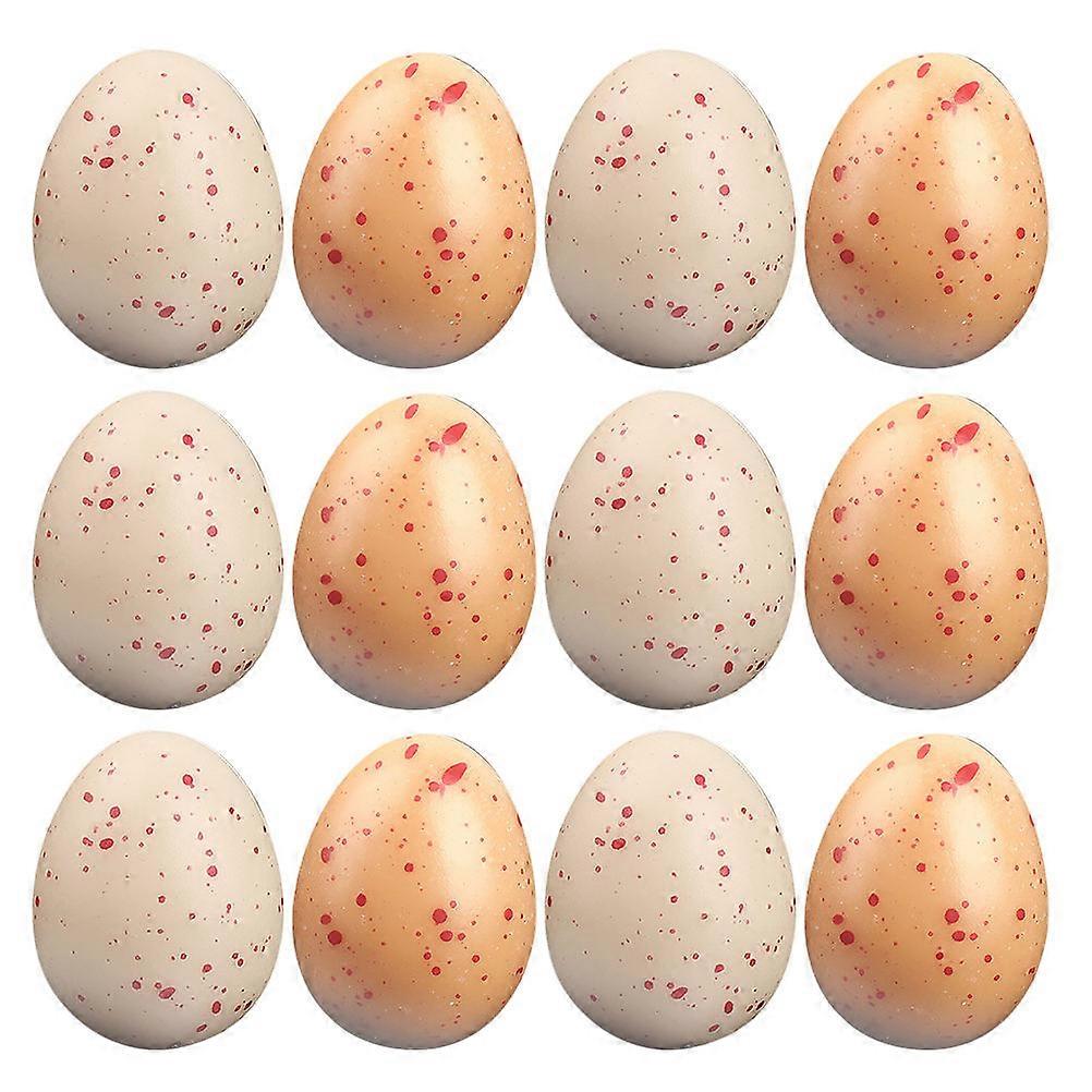 20Pack Faux Chicken Eggs For Home Decor And Office Displays Crafted From Resin In Speckled Appearance