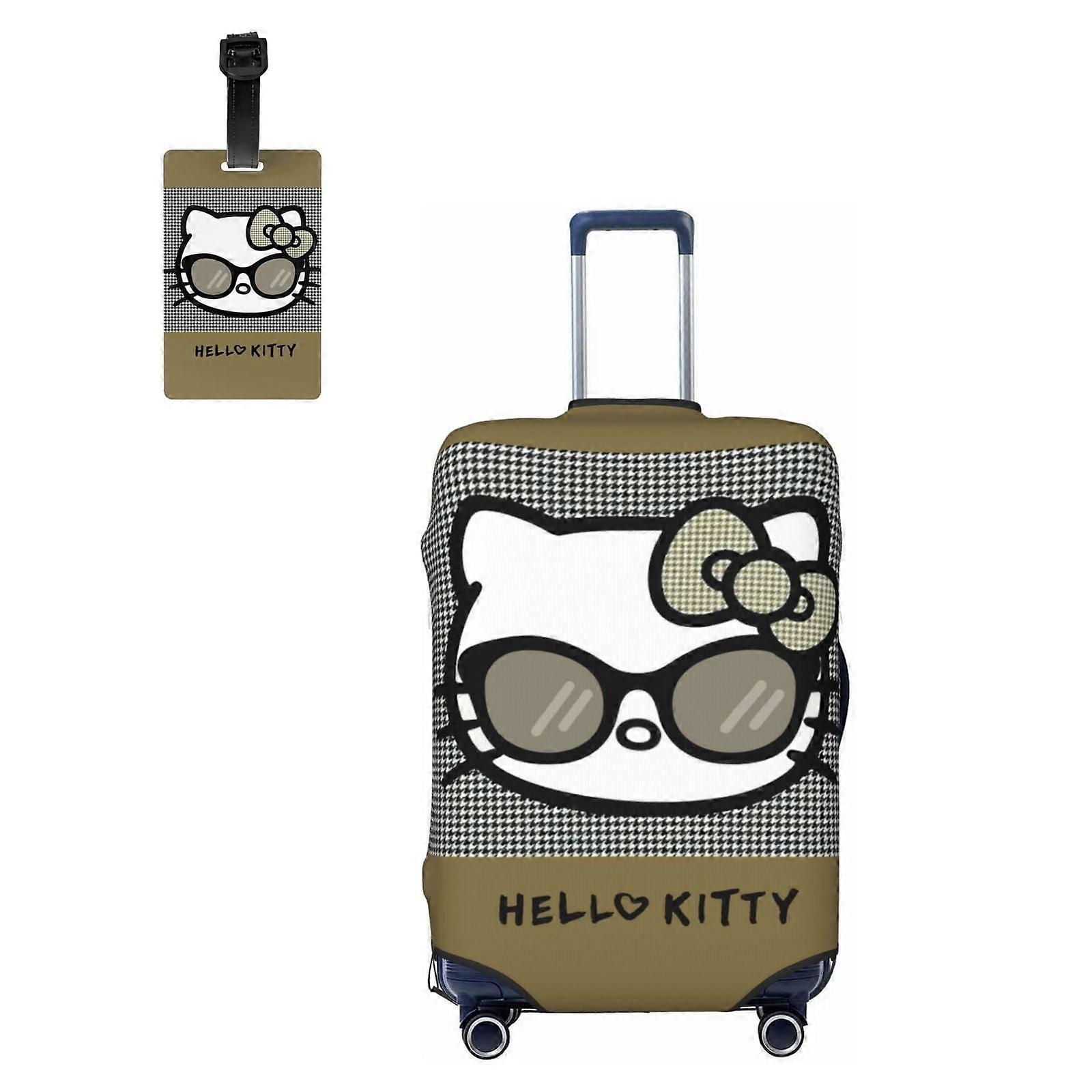 Hello Kitty Travel Suitcase Cover, Washable Elastic Luggage Protector for 18"-21" Bags, Compatible with Most Hard/Soft Cases, Concealed Zipper, Gifts