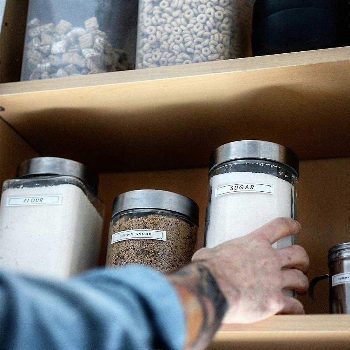 5Pcs Label Tape Replacement for Black on White Paper