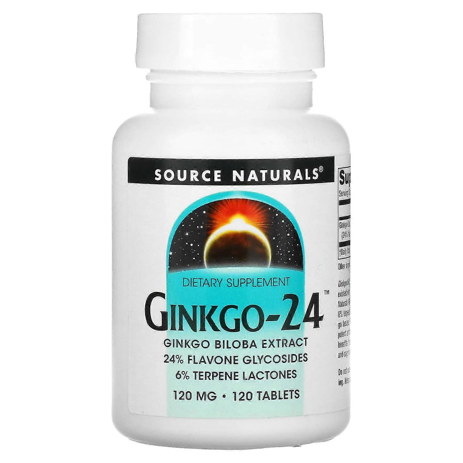 Source Naturals, Ginkgo-24, 120 mg, 120 Tablets