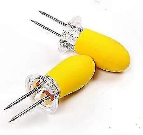 Stainless Steel Corn Cob Holders Set, BBQ Skewers for Grilling Corn on the Cob