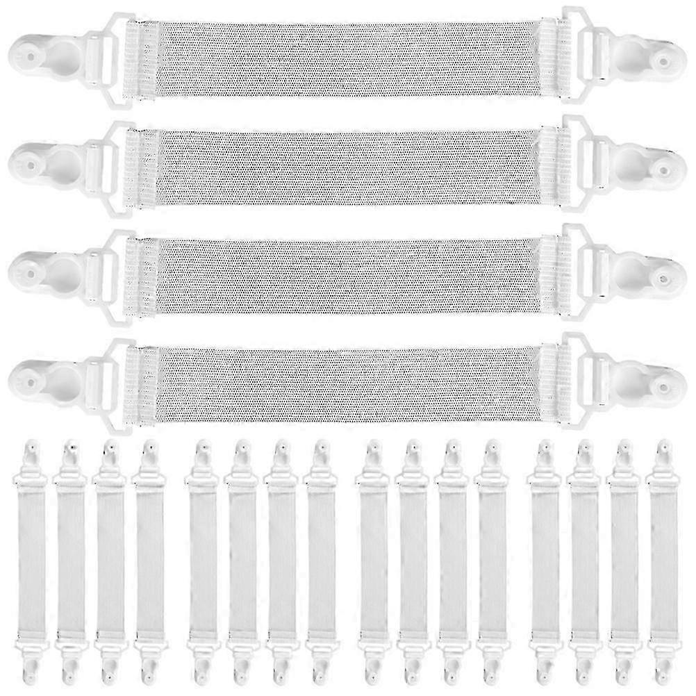 20pcs Bed Sheet Fasteners Bed Sheet Holder Straps Mattress Sheet Clips Straps