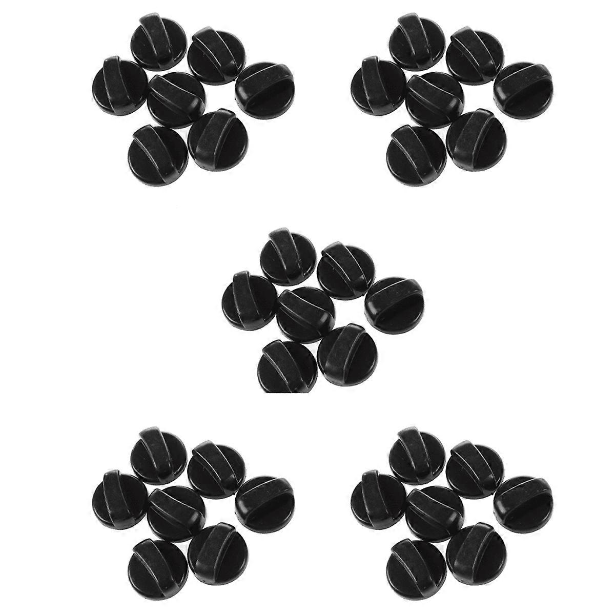35 Pcs. 8mm Hole Black Gas Stove Cooker Switch Knobs for the Kitchen
