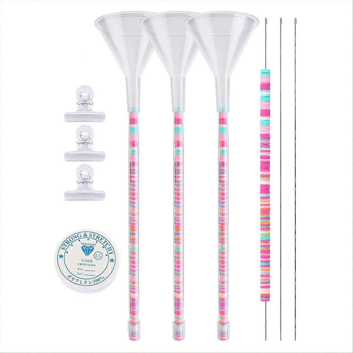 3Pack Clay Bead Beading Tools Kit- Beading Funnel Bracelet Making Kit