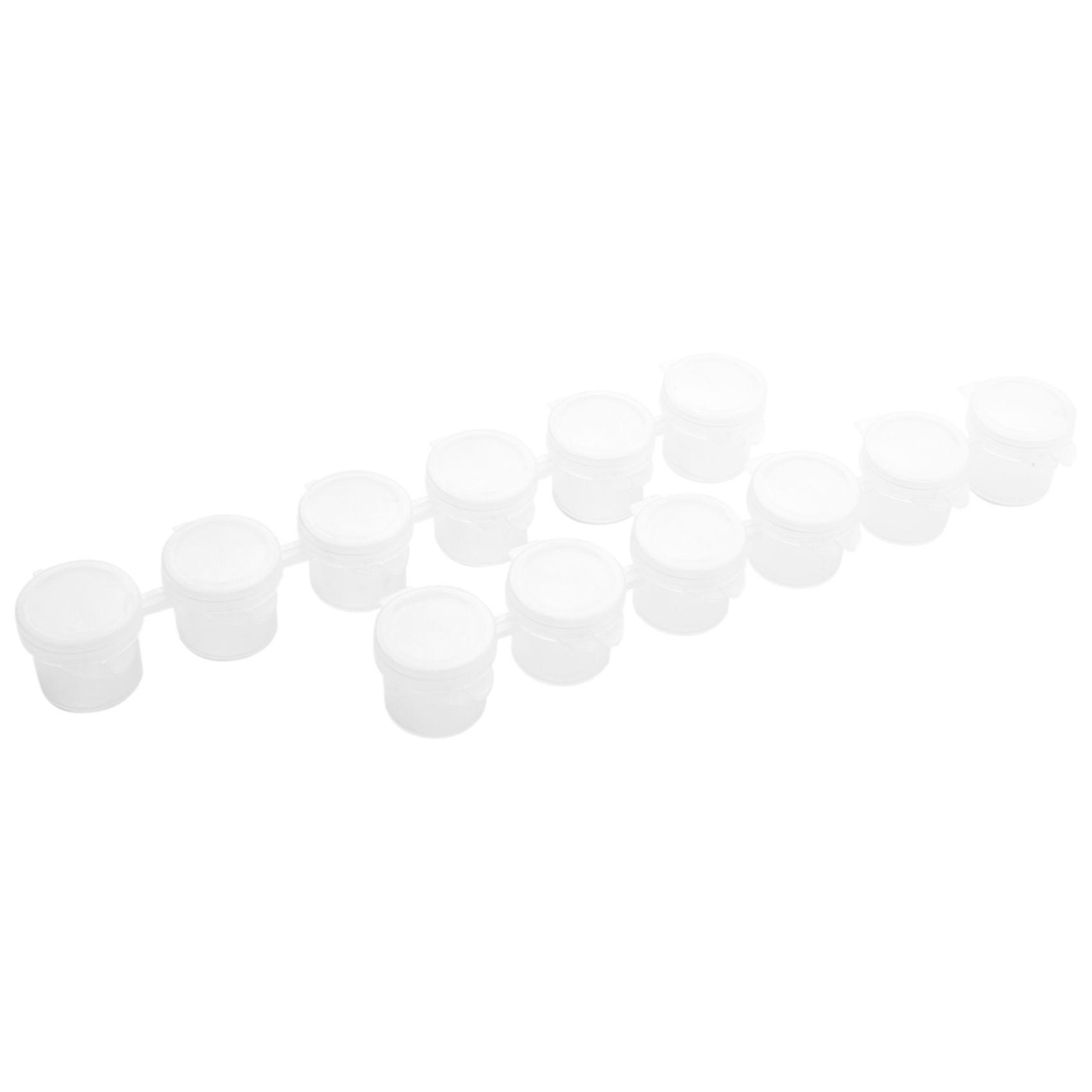 20 Strips 120 Pots 5Ml 6 Cups Mini Empty Paint Pot Pod Strips Plastic