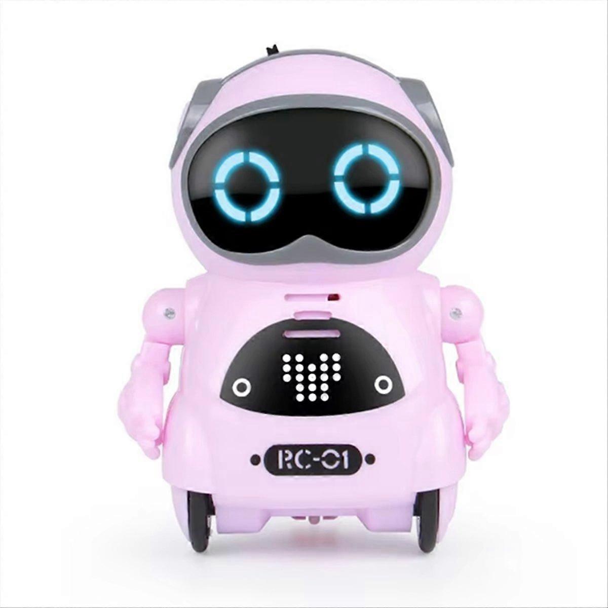 Pocket RC Robot Talking Interactive Voice Recognitions for Kid Pink