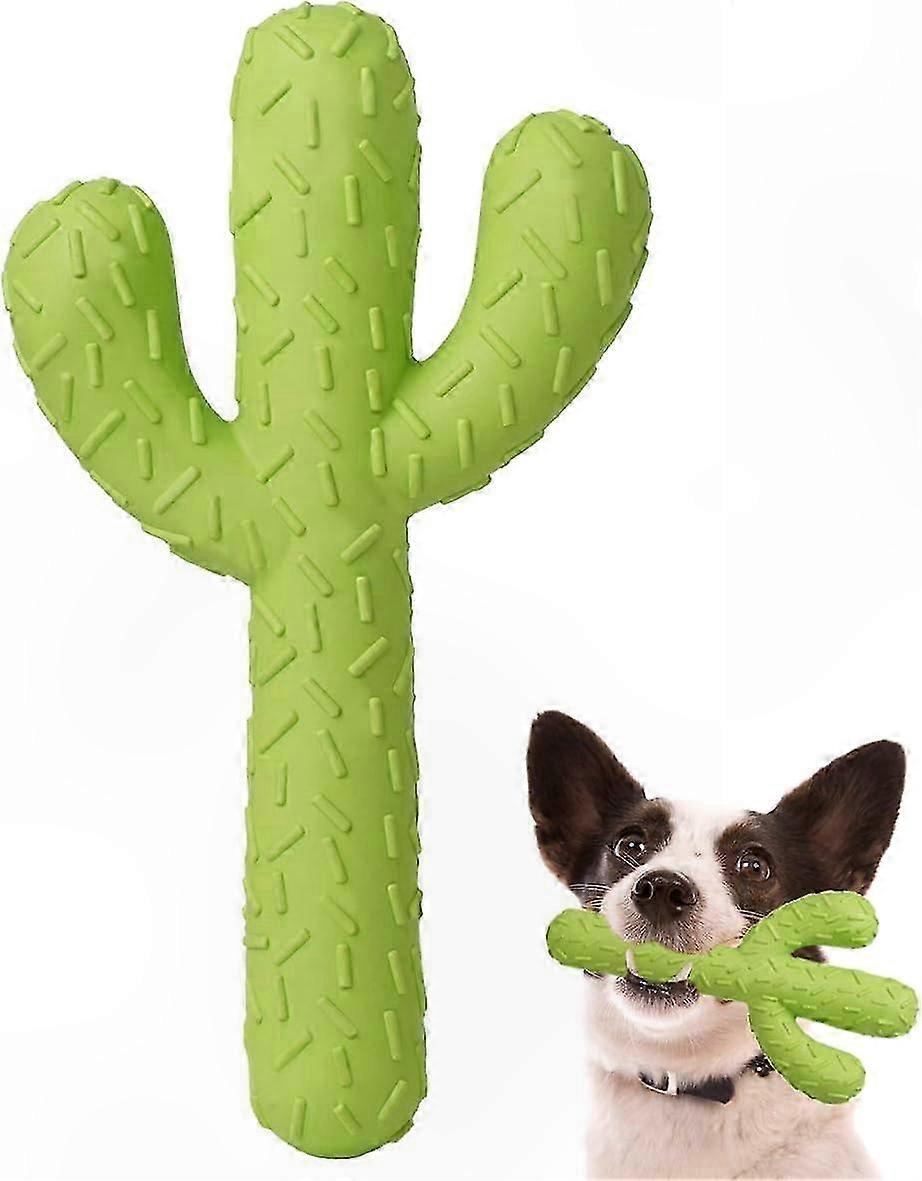 Cactus Rubber Dog Chew Toys for Training and Dental Cleaning, Durable Design for Aggressive Chewers
