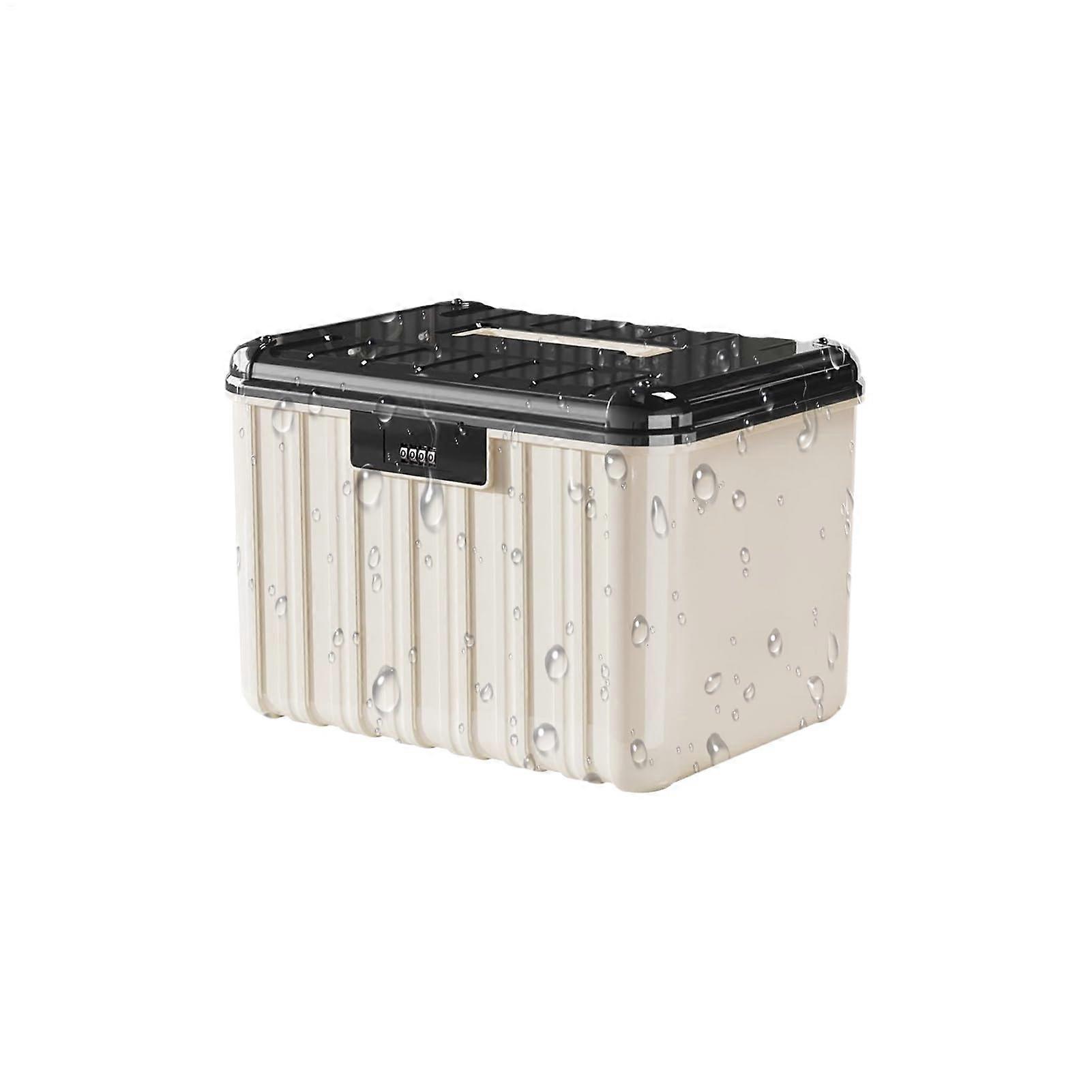 Storage Box With Lock Medicine Container Bin Organizer 4Digit Combination Lock For  Items Keys Documents