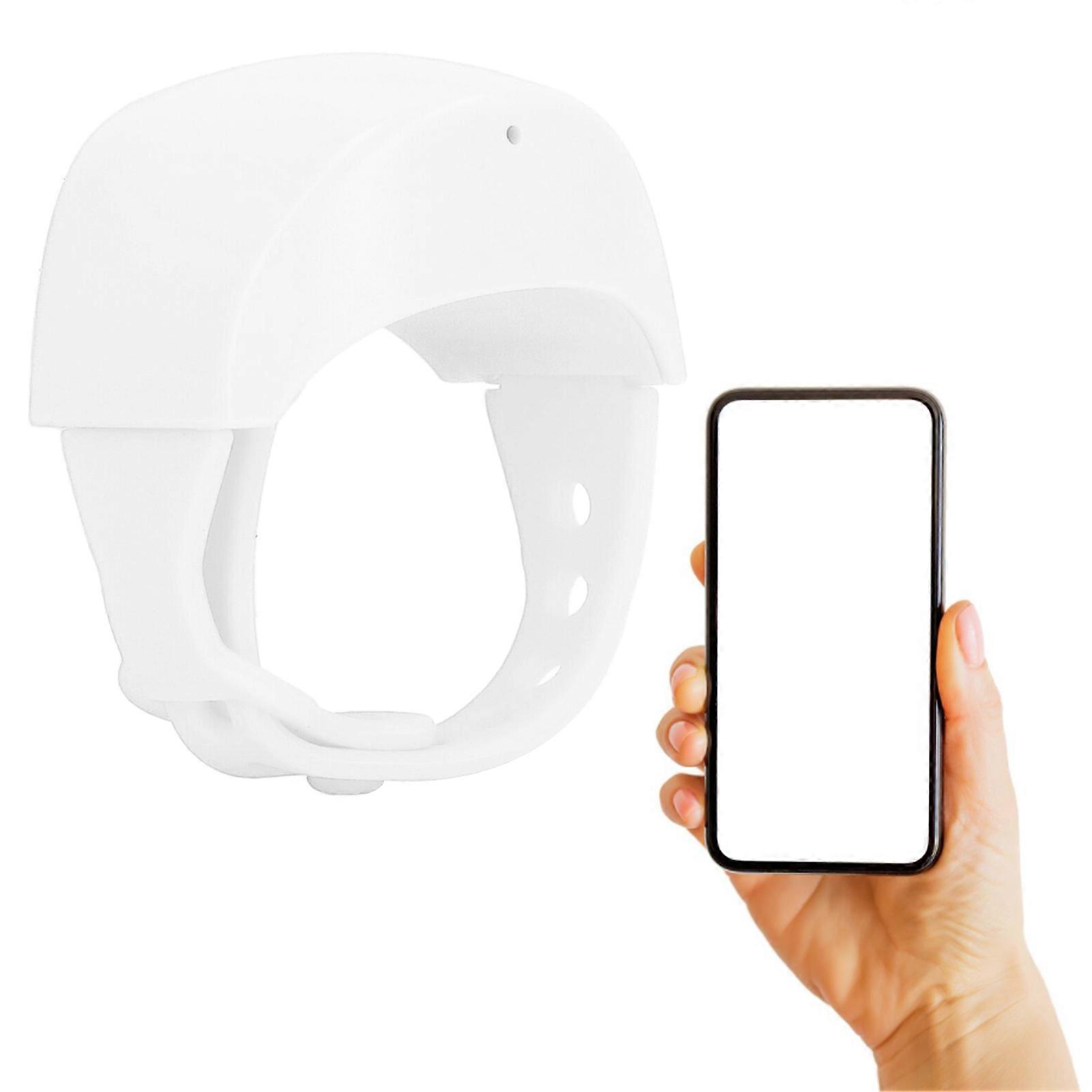 Camera Remote Control Ring Clicker ABS 30mah Adjustable Remote Control App Page Turner for Smartphone White 