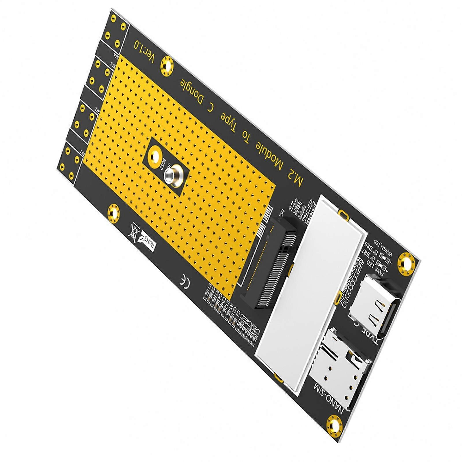 M.2 B Key NGFF Module to Type C Adapter Development Broad Adapter Card Risers with Adapter for RM500Q/RM500U/GM800 Multicolor