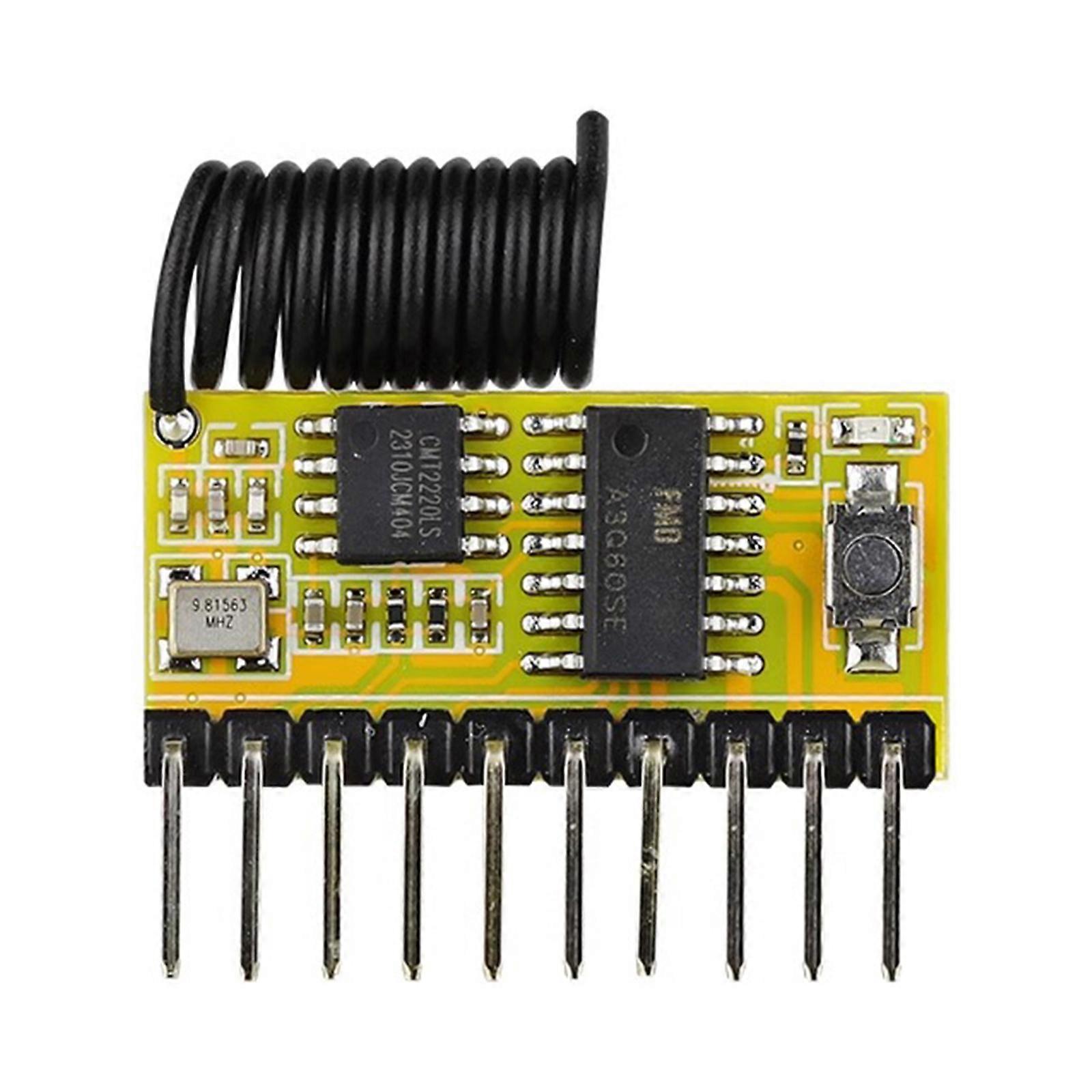433Mhz 8-Channel Receiving Module Superheterodyne Technology Decoding Module Board -107dBm High Sensitivity DC3V-5V Multicolor