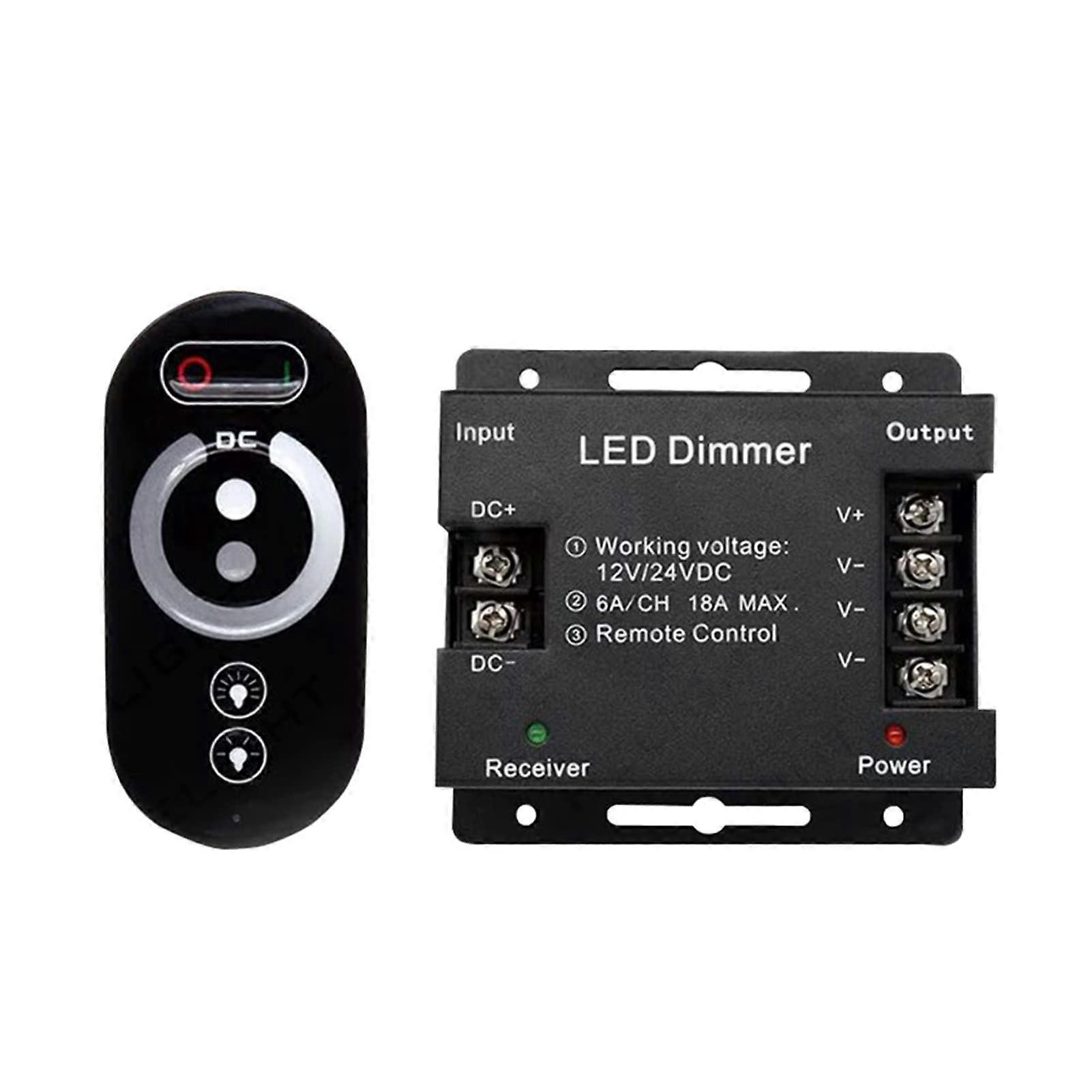 PWM LED Light Strip Dimmer Switch Adjustable Touch Controller RF Remote Monochrome Strip Light Module Low Voltage Dimmer