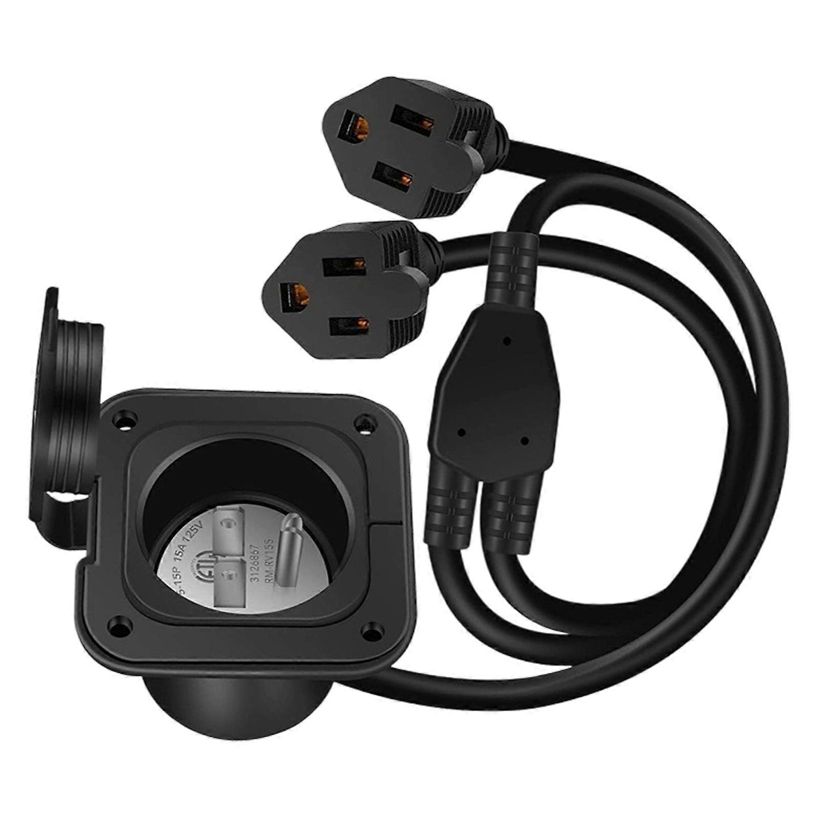 Long Reach Electrical Extension Cord with Waterproof US Plug High Flexibility Power Cord Upgrades for Outdoor Use Multicolor