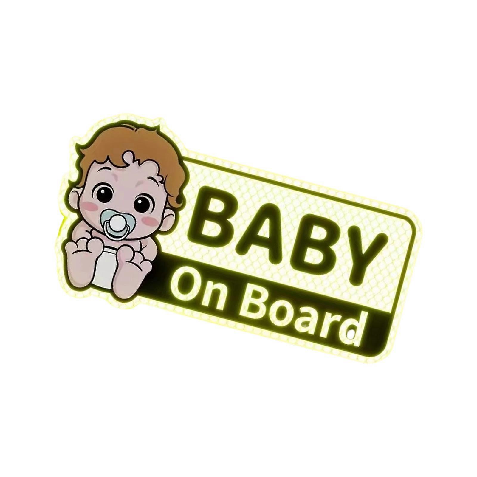 Child Car Reflective Warning Decal With Adhesive For Vehicle Bumper Multicolor