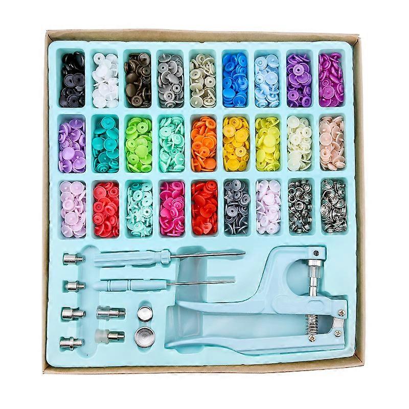 New 270 Sets T5 Plastic Snap Button with Multi-purpose Use Easy Snaps Pliers Tool Kit , DIY Family Tailor