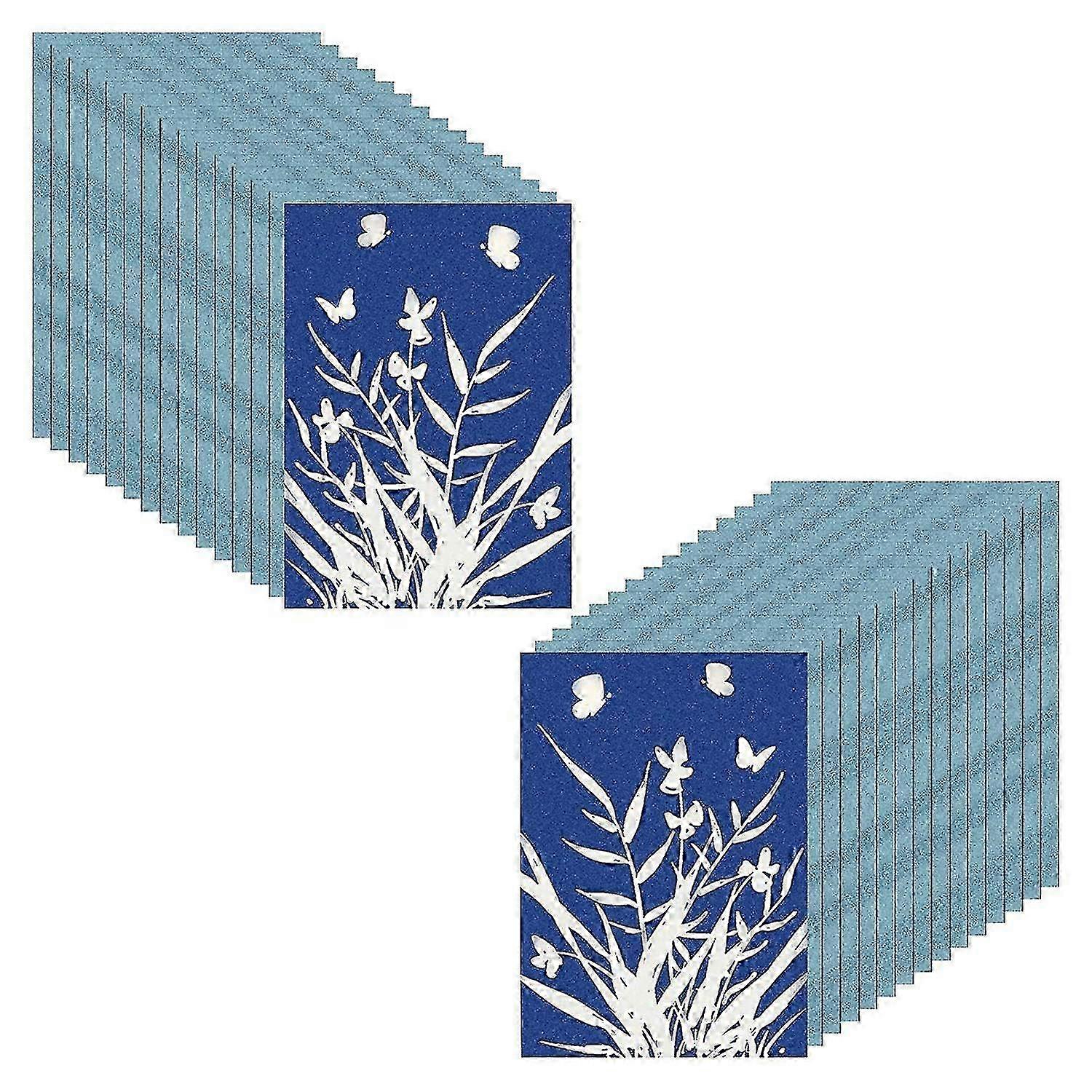 Cyanotype Paper, 30 Pcs A5 Print Paper Kit, High Sensitivity Print Printing Paper Solar Drawing Pap