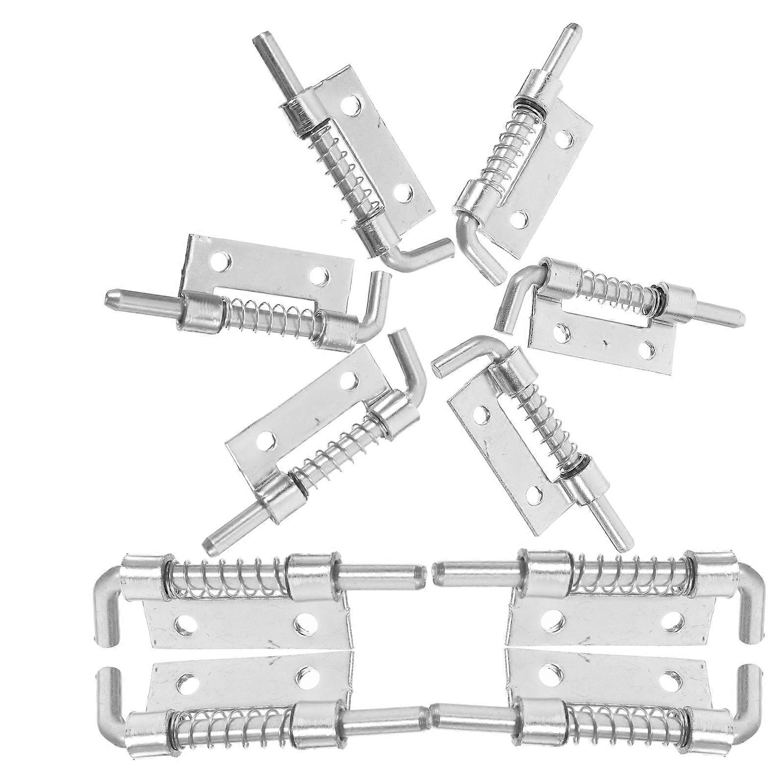 10pcs Spring Latch Spring Loaded Barrel Bolt Latch Movable Spring Bolt Hinge