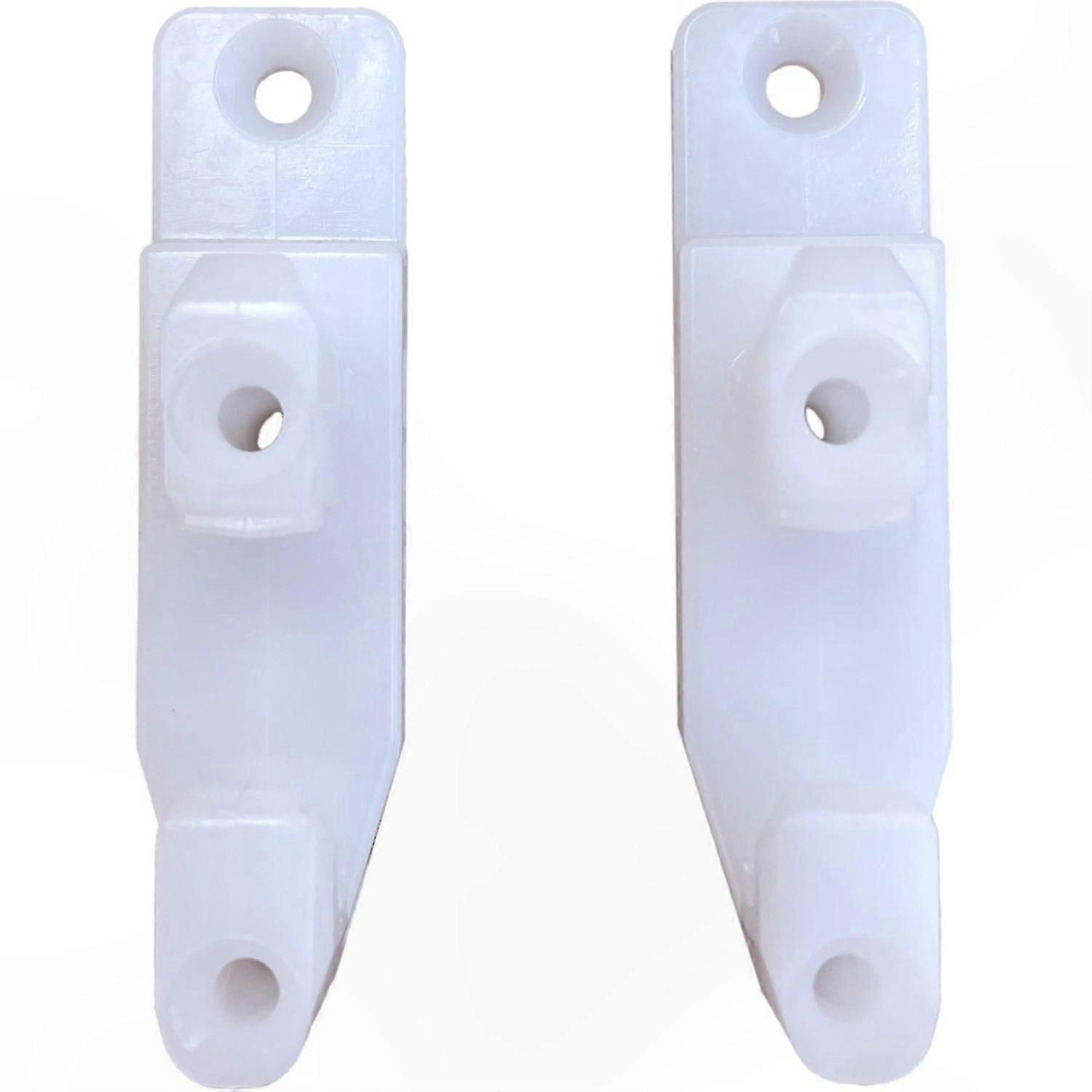 Connector bracket pair for drawer fronts screw-on furniture
